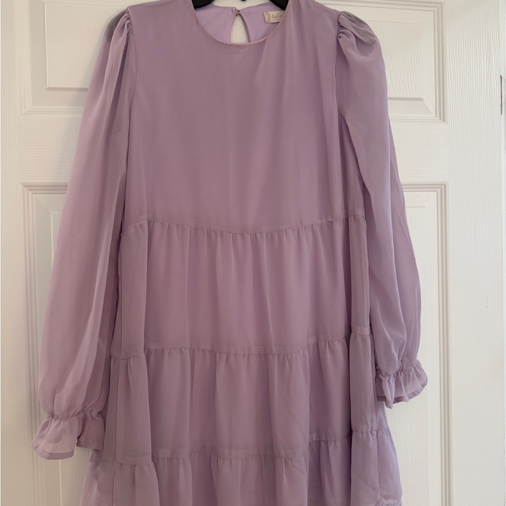 Altar'd State Lilac Tiered Dress